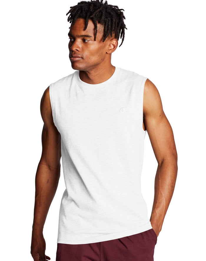 Champion Herre Tank Top Hvide - Classic Jersey - Danmark YXZ-532064